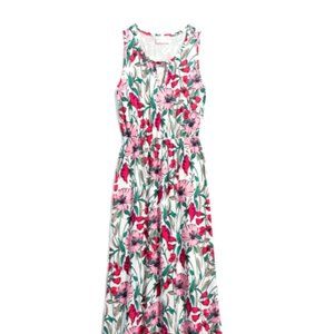 French Grey Floral Max Dress Size Small